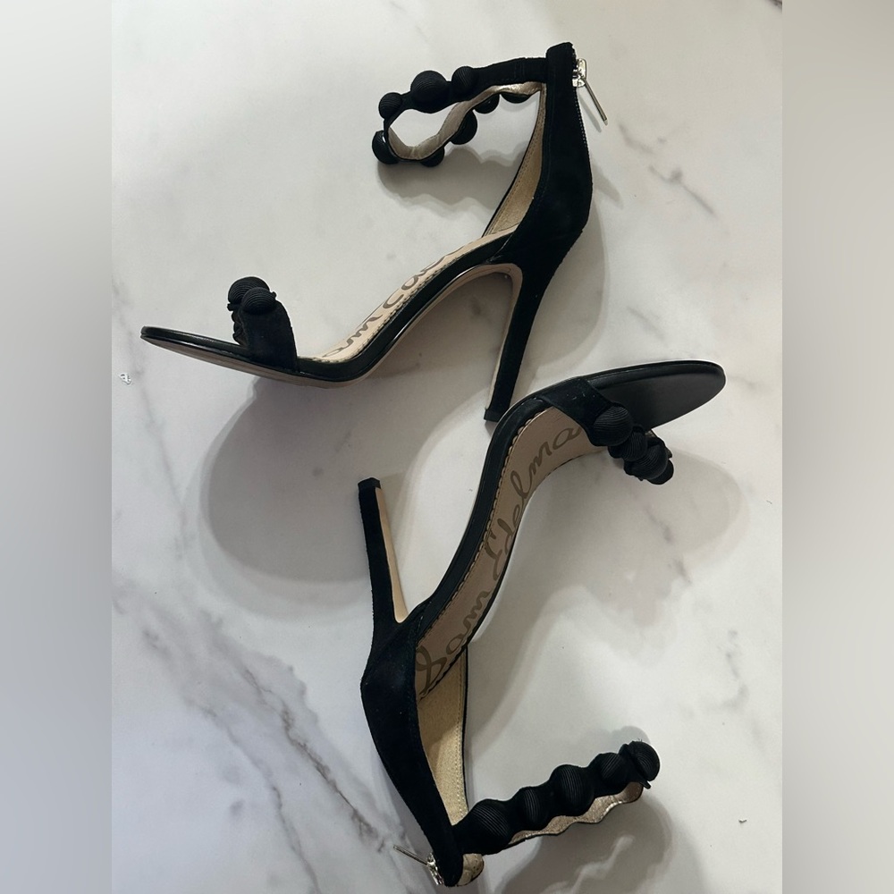 Sam Edelman Addison Black Sandal Heels 6 - Picture 3 of 6